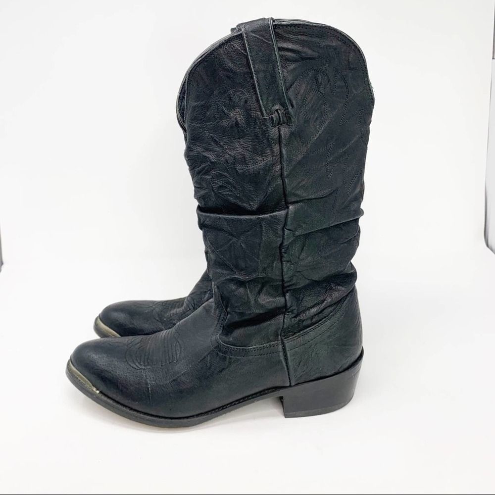Durango Boots Black Leather Western  9 - Picture 7 of 8